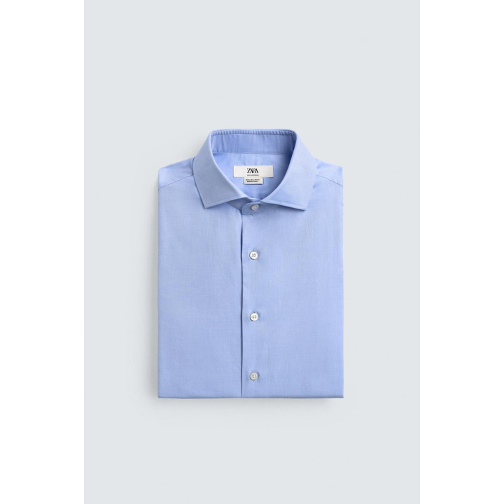 РУБАШКА ИЗ РЕЛЬЕФНОЙ ТКАНИ С МАНЖЕТАМИ ПОД ЗАПОНКИ