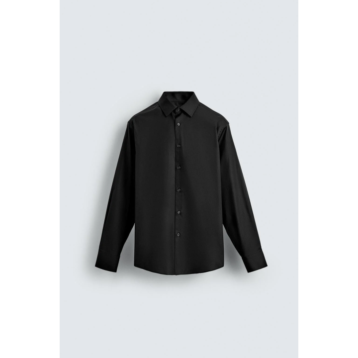 РУБАШКА КЛАССИЧЕСКОГО КРОЯ ИЗ РЕЛЬЕФНОЙ ТКАНИ