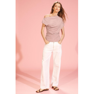 Топ из замши limited edition с драпировкой