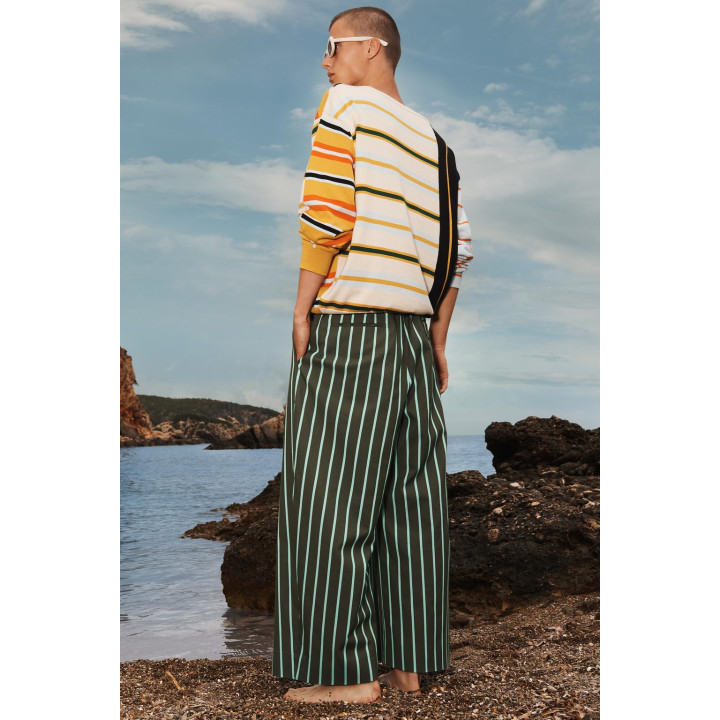 Широкие брюки в полоску limited edition