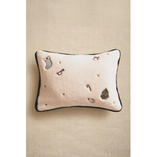 Детский клетчатый рождественский чехол на подушку