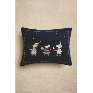 Детский чехол подушки с рождественскими мышками