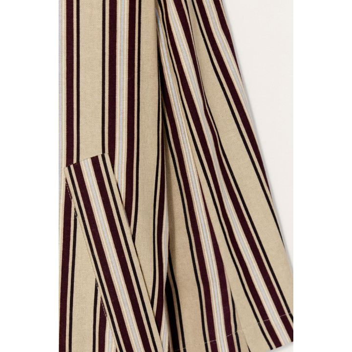 Хлопково-льняное пальто в полоску limited edition