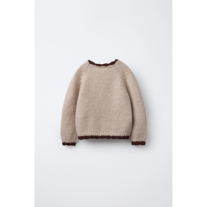 ТРИКОТАЖНЫЙ ДЖЕМПЕР С ВЫШИВКОЙ «ПОДСОЛНУХИ»