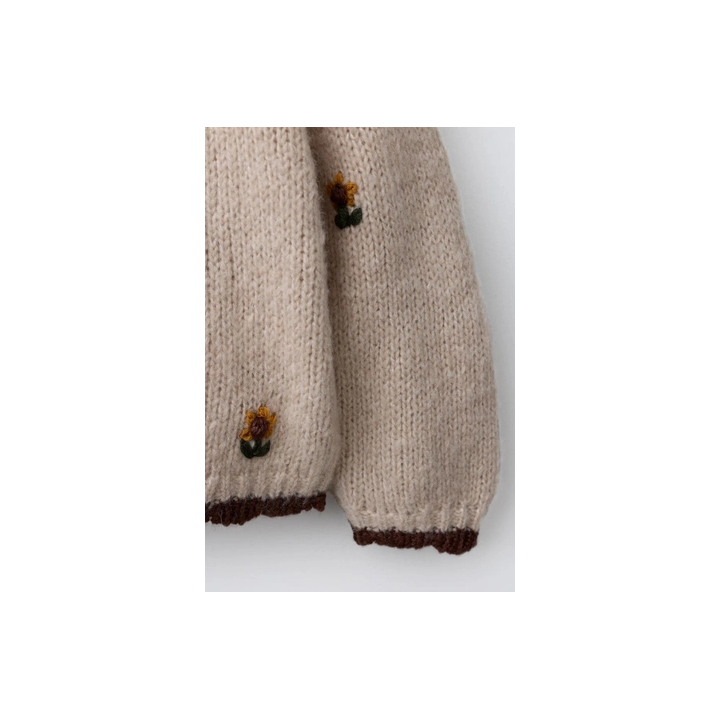 ТРИКОТАЖНЫЙ ДЖЕМПЕР С ВЫШИВКОЙ «ПОДСОЛНУХИ»