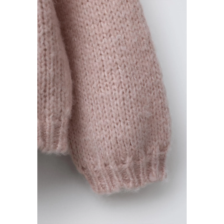 ВЯЗАНЫЙ СВИТЕР С ВЫШИТЫМ МЕДВЕДЕМ И ШЕРСТЬЮ