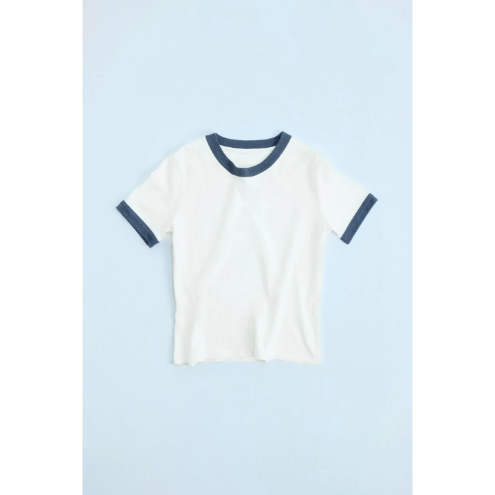 ФУТБОЛКА С ЭФФЕКТОМ ПОТЕРТОСТИ И РУБЧИКОМ