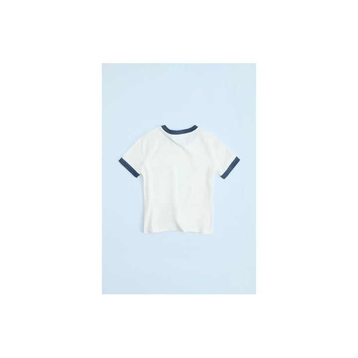 ФУТБОЛКА С ЭФФЕКТОМ ПОТЕРТОСТИ И РУБЧИКОМ