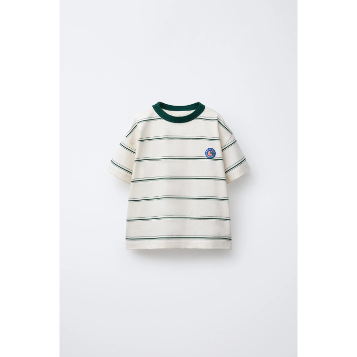 ФУТБОЛКА В ПОЛОСКУ С НАШИВКОЙ