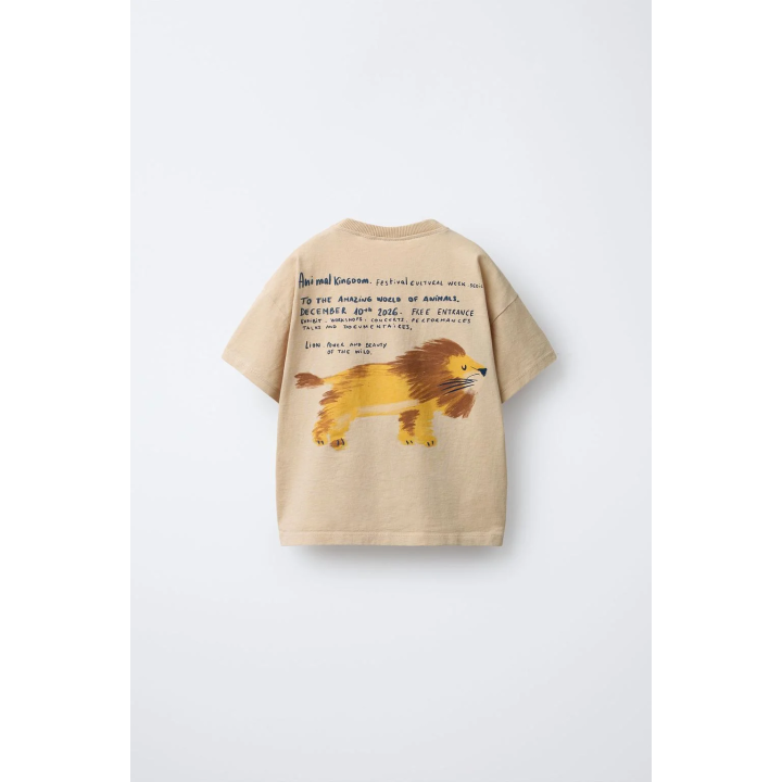 ФУТБОЛКА С ПРИНТОМ ЛЬВА