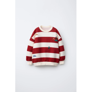 ТОЛСТОВКА В ПОЛОСКУ С ВЫШИВКОЙ