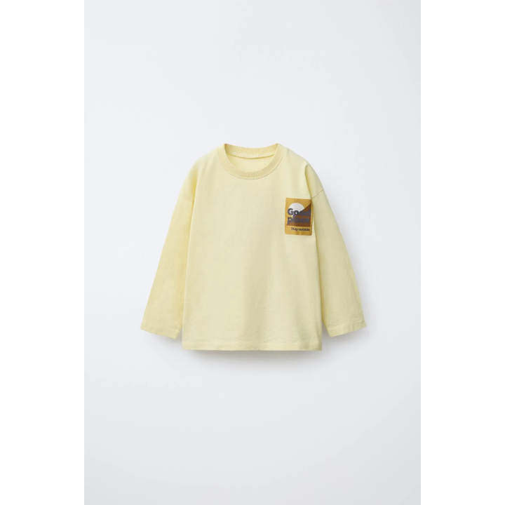 ЛОНГСЛИВ С НАШИВКОЙ И ПРИНТОМ