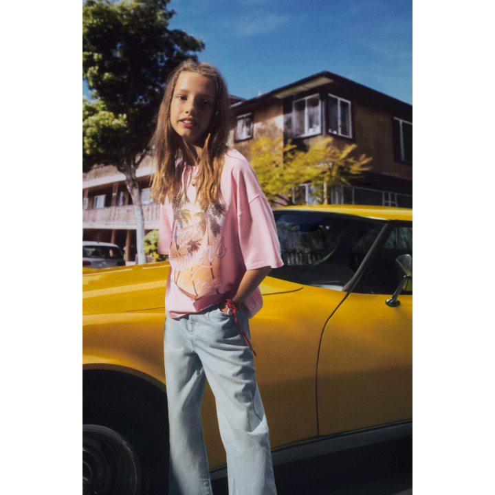 ФУТБОЛКА С ПРИНТОМ «ФЕСТИВАЛЬ» СО СТРАЗАМИ