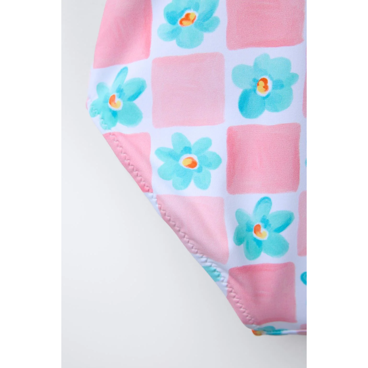 Купальник в цветочном дизайне для детей от 1 до 6 лет