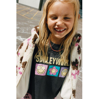 ЛОНГСЛИВ С ЦВЕТОЧНЫМ ПРИНТОМ «СМАЙЛИК»®