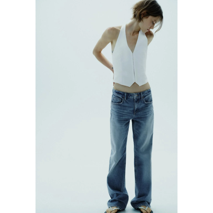 ДЖИНСЫ TRF WIDE LEG FULL LENGTH СО СРЕДНЕЙ ПОСАДКОЙ