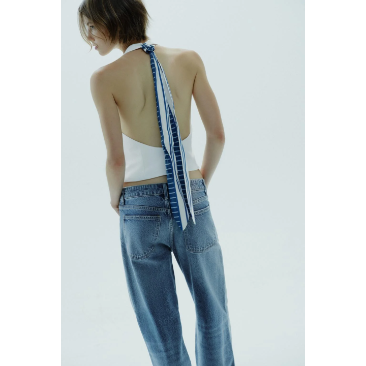 ДЖИНСЫ TRF WIDE LEG FULL LENGTH СО СРЕДНЕЙ ПОСАДКОЙ