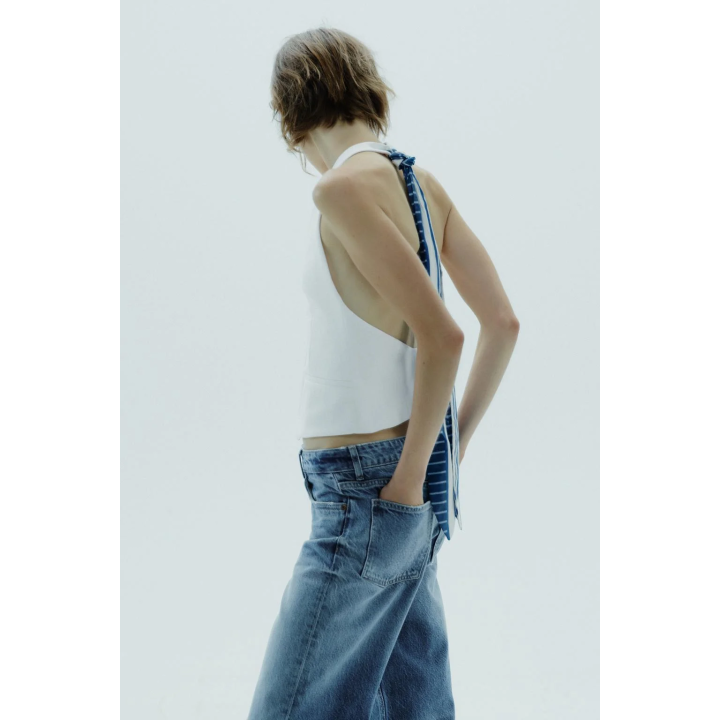 ДЖИНСЫ TRF WIDE LEG FULL LENGTH СО СРЕДНЕЙ ПОСАДКОЙ