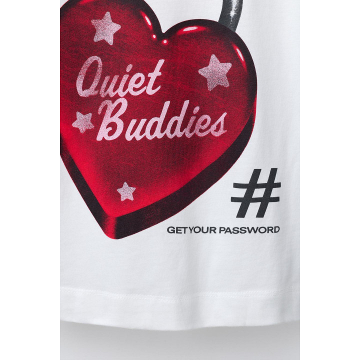 Футболка с принтом замка в форме сердца