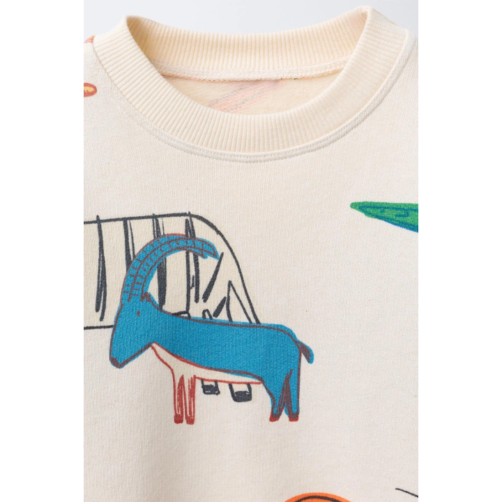 ANIMAL PRINT JOGGING SWEATSHIRT AND JOGGER TROUSERS SET