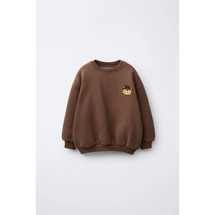 Свитшот с вышитым медведем