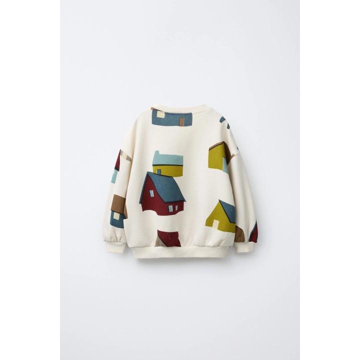 ТОЛСТОВКА С ПРИНТОМ «ДОМА»