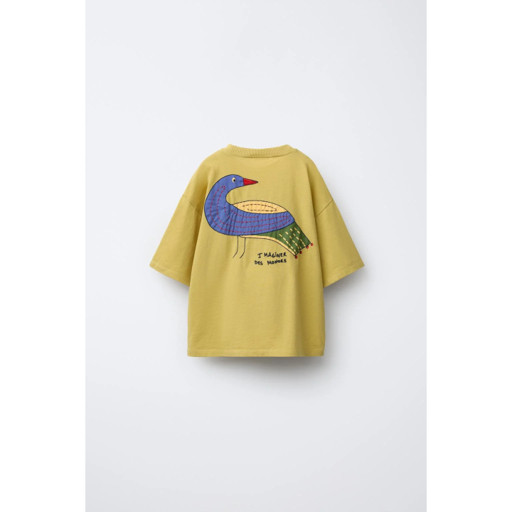 ФУТБОЛКА С ВЫШИВКОЙ «ПТИЧКА»