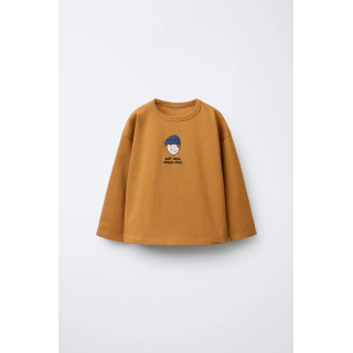 ФУТБОЛКА С ВЫШИТЫМ ТЕКСТОВЫМ ПРИНТОМ