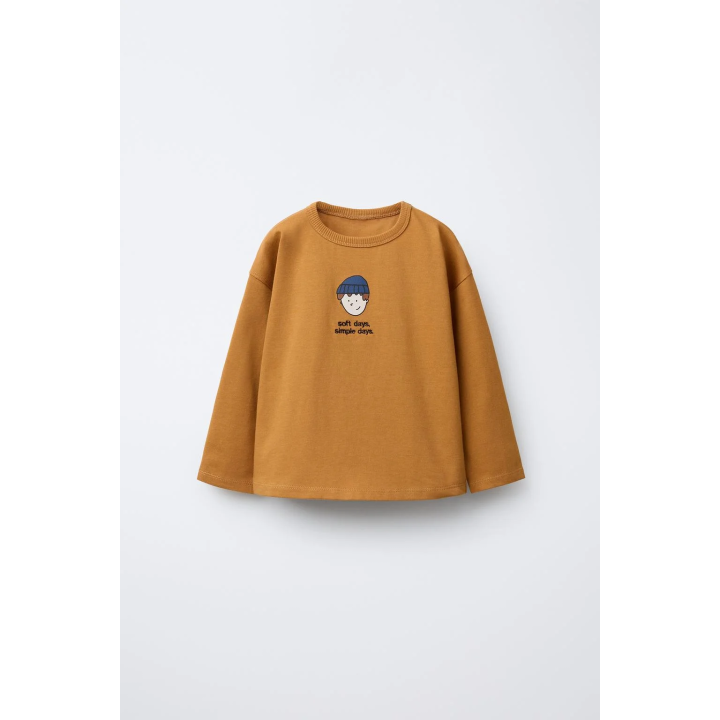 ФУТБОЛКА С ВЫШИТЫМ ТЕКСТОВЫМ ПРИНТОМ