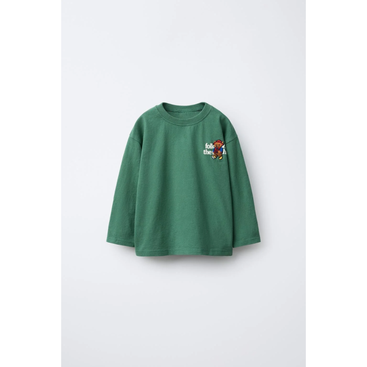 ЛОНГСЛИВ С ВЫШИВКОЙ «МЕДВЕДЬ»