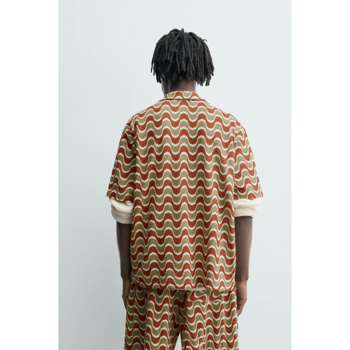 РУБАШКА JACQUARD С ГЕОМЕТРИЧЕСКИМ УЗОРОМ