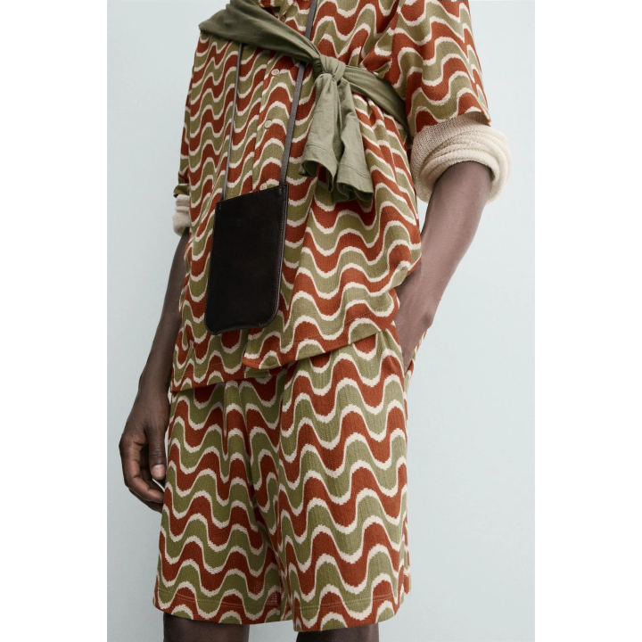 РУБАШКА JACQUARD С ГЕОМЕТРИЧЕСКИМ УЗОРОМ