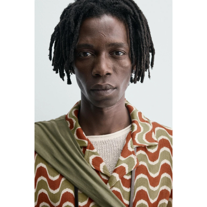 РУБАШКА JACQUARD С ГЕОМЕТРИЧЕСКИМ УЗОРОМ