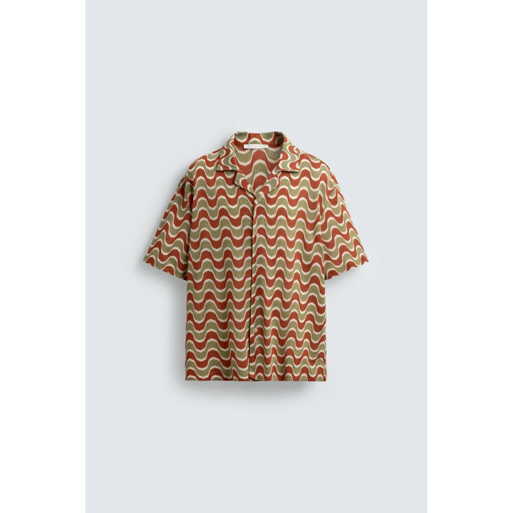 РУБАШКА JACQUARD С ГЕОМЕТРИЧЕСКИМ УЗОРОМ