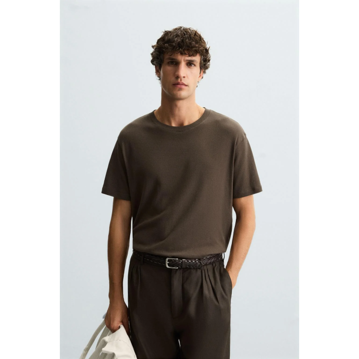 ХЛОПКОВАЯ ФУТБОЛКА С ТЕКСТУРОЙ