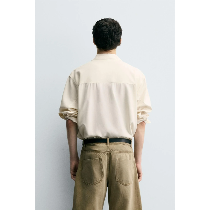 РУБАШКА RELAXED FIT ИЗ СТРУЯЩЕЙСЯ ТКАНИ