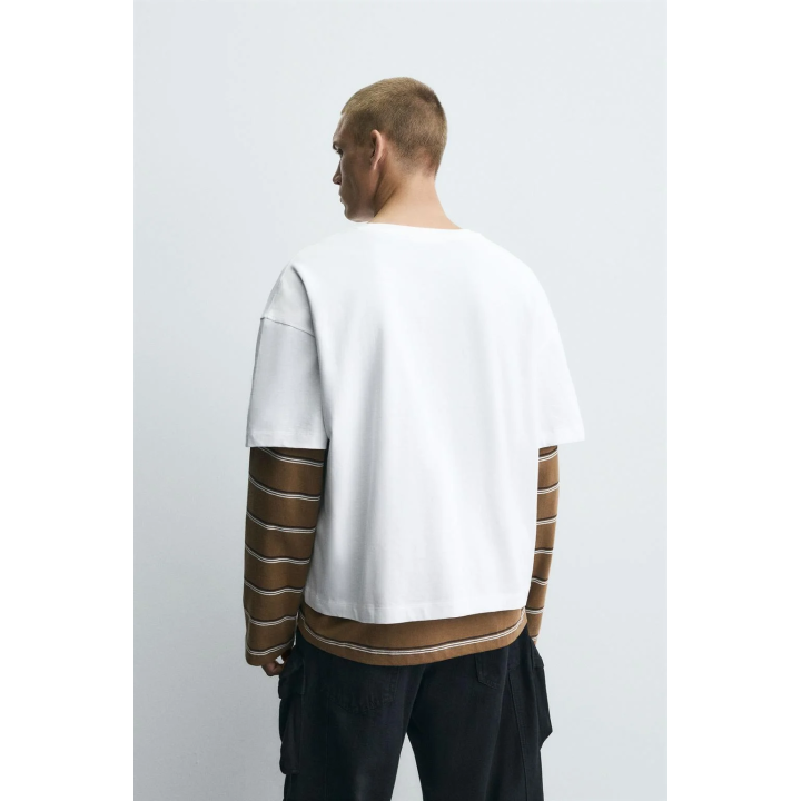 Футболка с контрастным принтом