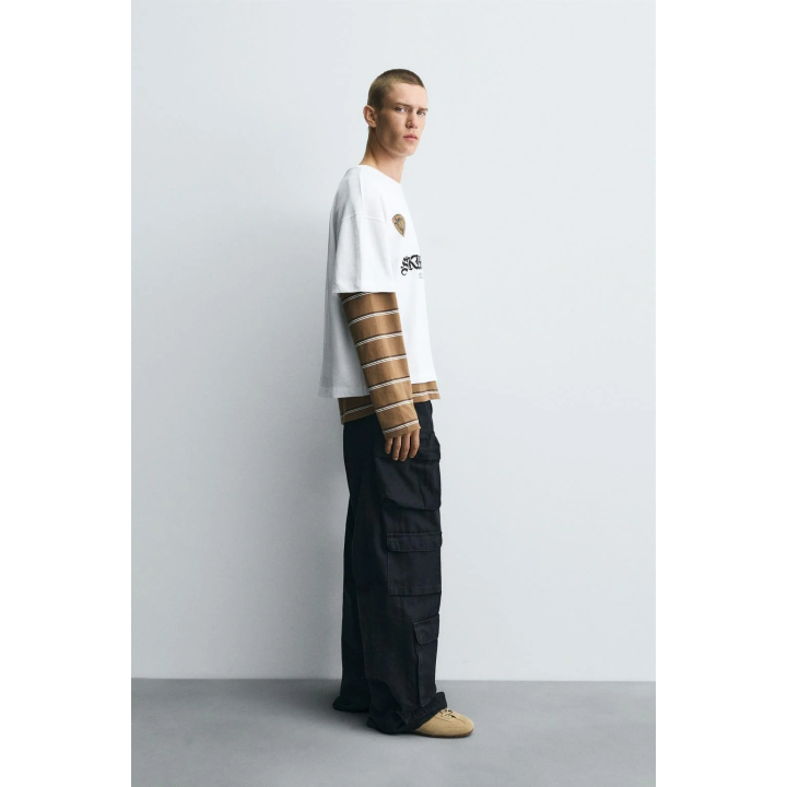 Футболка с контрастным принтом