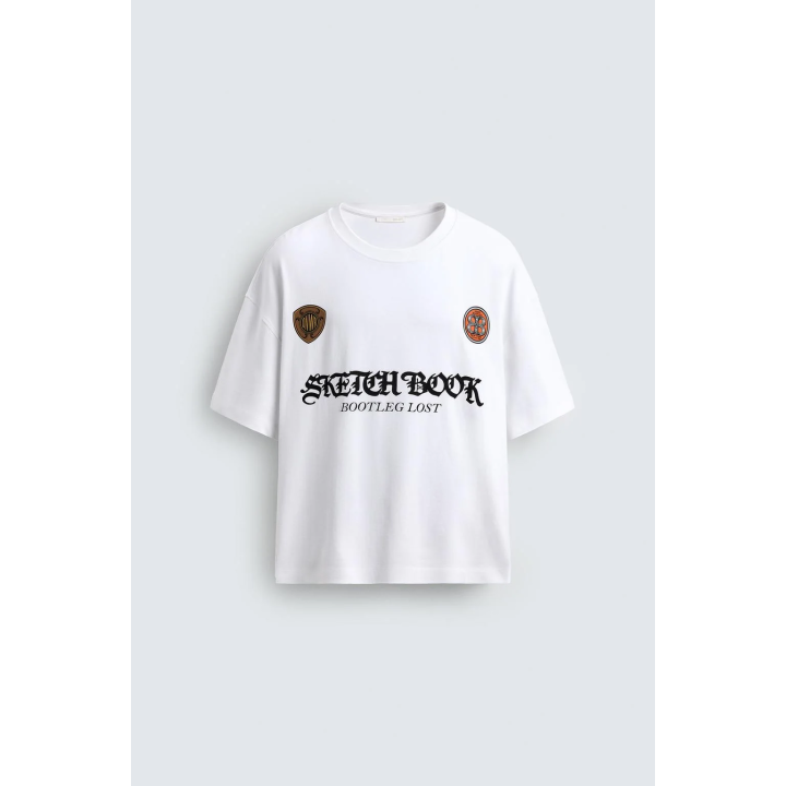 Футболка с контрастным принтом