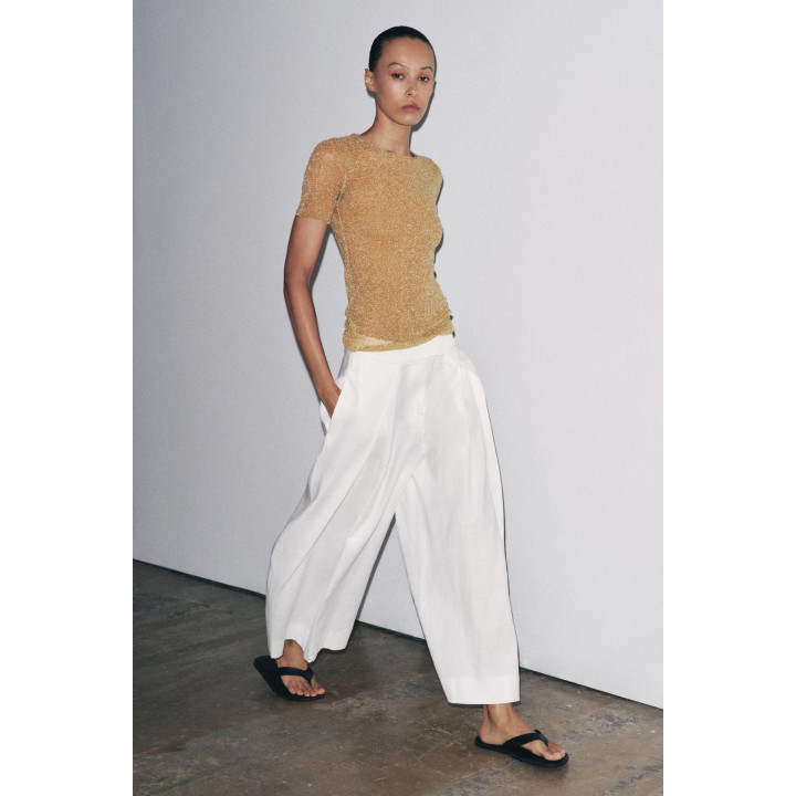 МЕТАЛЛИЗИРОВАННАЯ ФУТБОЛКА С КОРОТКИМИ РУКАВАМИ