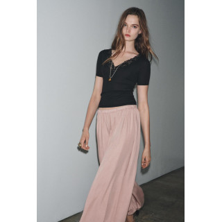 Футболка с кружевом