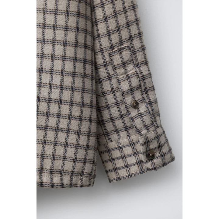 ФЛАНЕЛЕВАЯ РУБАШКА В КЛЕТКУ С КАРМАНОМ