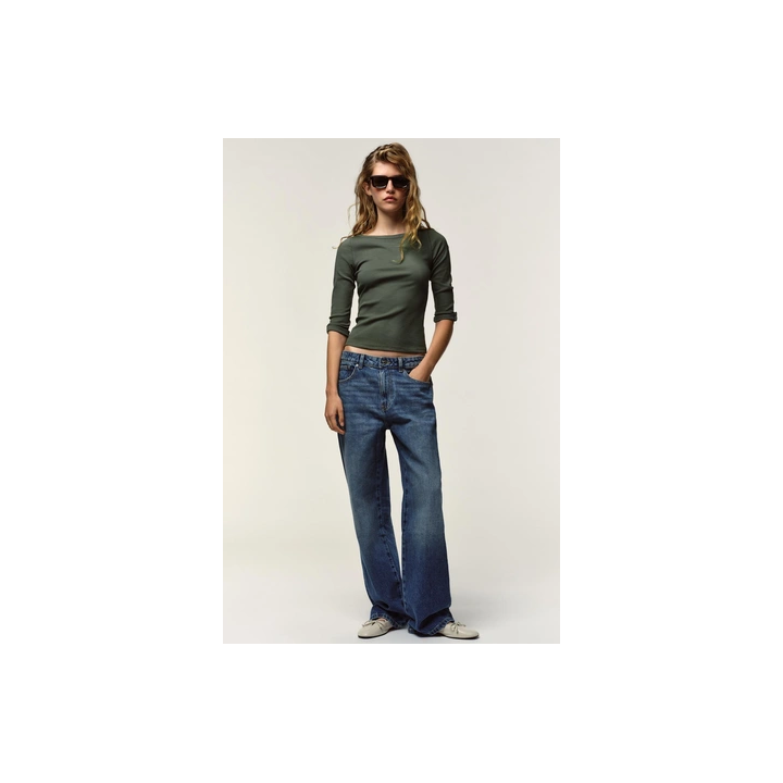 ФУТБОЛКА В РУБЧИК С ПУГОВИЦАМИ