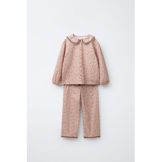 2-6 ЛЕТ/ПИЖАМА В ЦВЕТОЧНЫЙ ПРИНТ С КРУЖЕВОМ