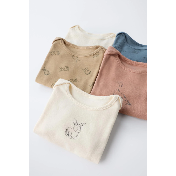 НАБОР ИЗ ПЯТИ БОДИ С ЖИВОТНЫМИ