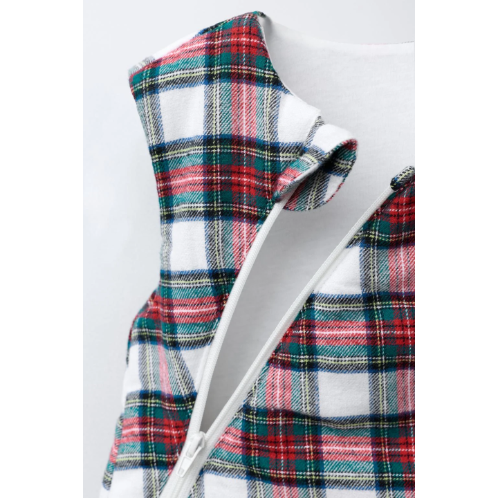 Спальный мешок в клетку из фланели