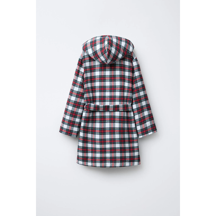 Клетчатый хлопковый халат