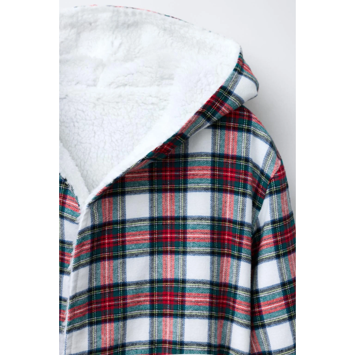 Клетчатый хлопковый халат