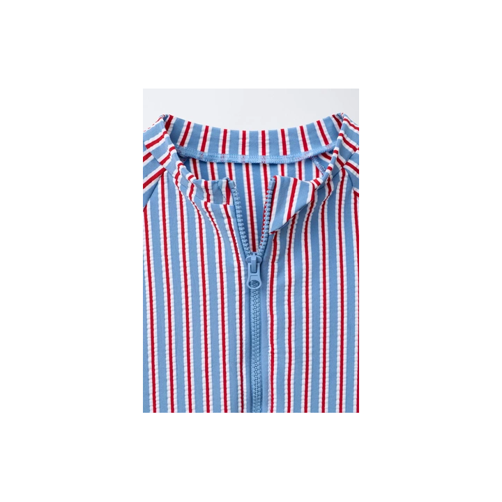 1-6 ЛЕТ/КУПАЛЬНИК С ПОЛОСАТЫМ КОМБИНЕЗОНОМ