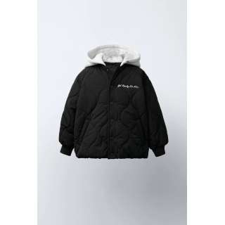 СТЕГАНЫЙ БОМБЕР С КАПЮШОНОМ WATER REPELLENT